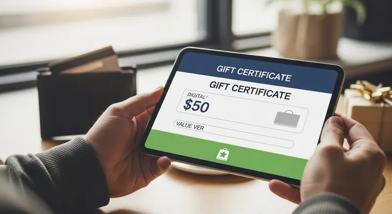 digital gift certificate - promotional merchandise